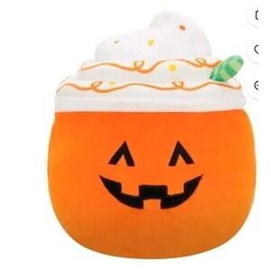 Squishmallows LESTER Jack O Lantern Pumpkin Spice‎ Latte 12" Plush Orange 2024
